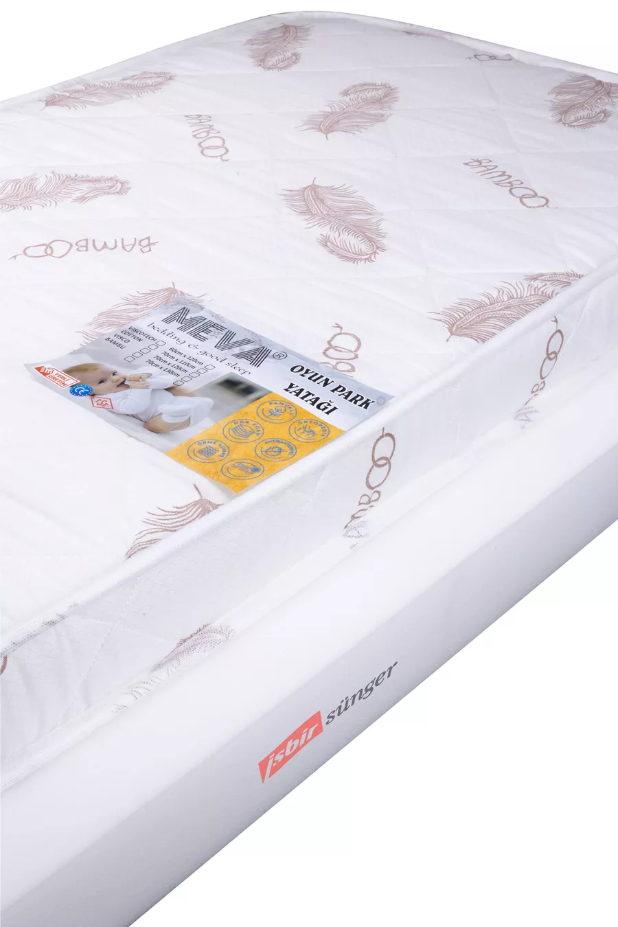 LIT ORTHOPÉDIQUE pour Bébé et Enfant, Matelas de Berceau, Lit Parapluie, Matelas Bébé sur Mesure en Bambou cm