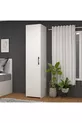 Armoire Blanche Retro-4 à 3 Étagères avec 1 Porte et Tringle