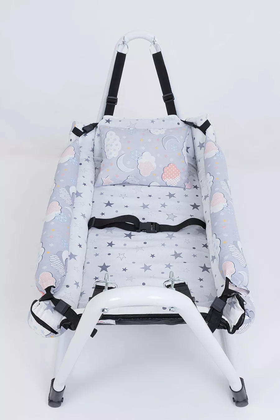Hamac latéral pour maman en tissu coton luxueux et lavable