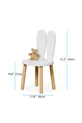 Table d'activité pour enfants Safir Chêne Blanc avec 2 chaises