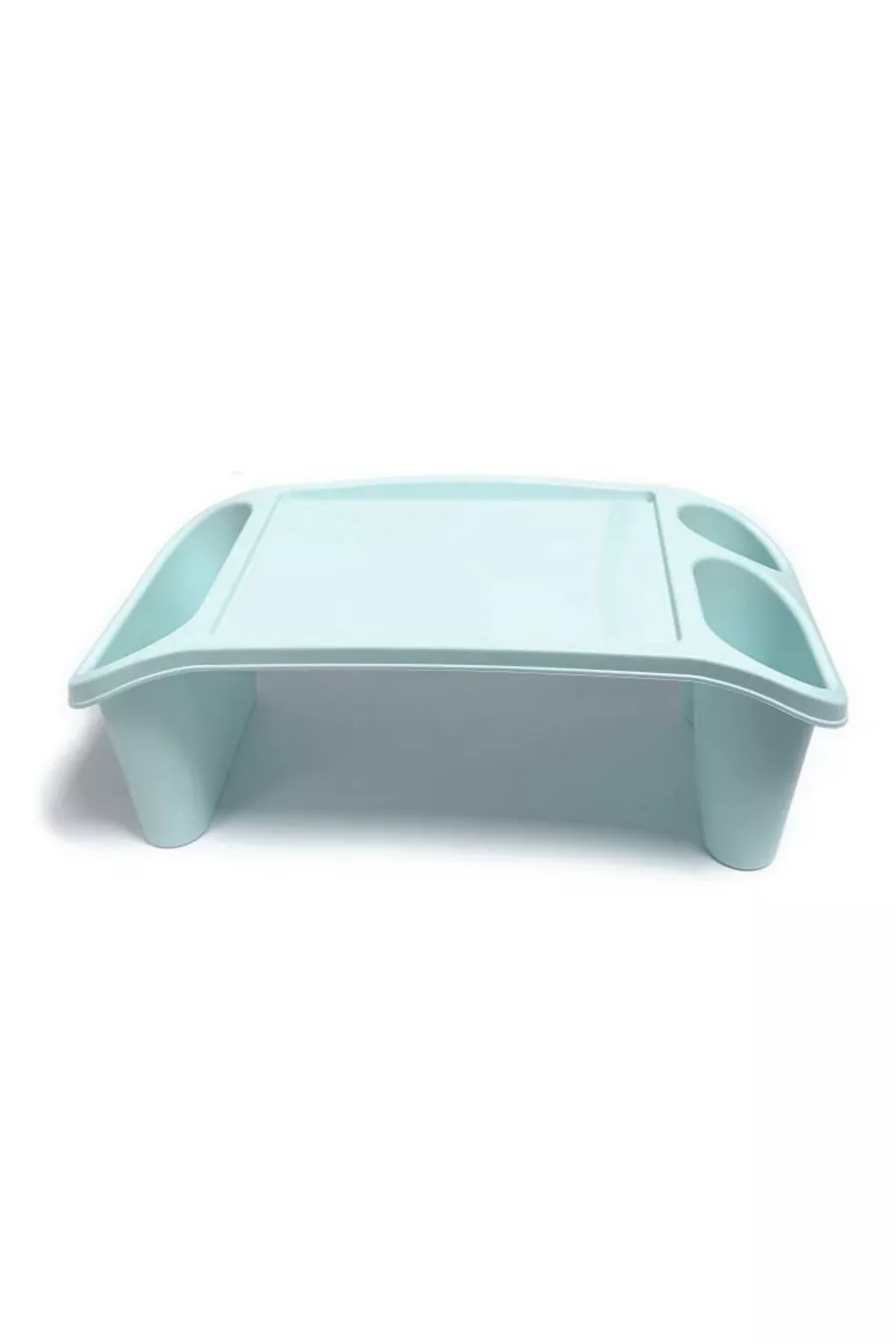 Bureau de loisir en plastique, table pour ordinateur portable, bleu