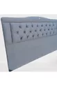Tête de lit DK Double en tissu gris anthracite matelassé en plumes de poulain
