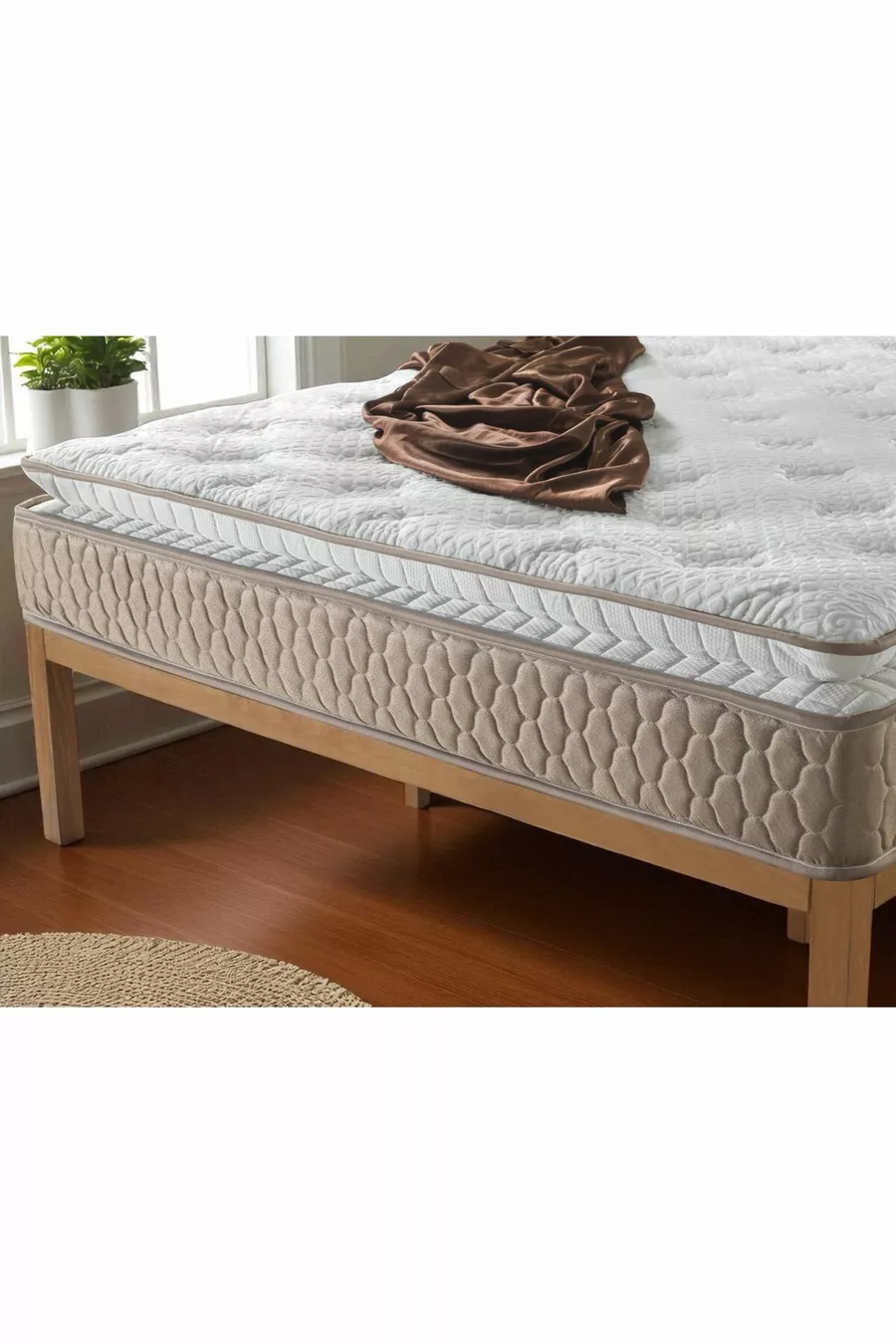 Matelas Ultra Orthopédique avec Soutien Lombaire et Dorsal, Aquapad, Ressorts Ensachés, Tissu en Plume de Lapin