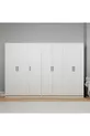 Armoire à vêtements série Kardelen blanche 7 portes  étagères  cm - Ensemble de garde-robe