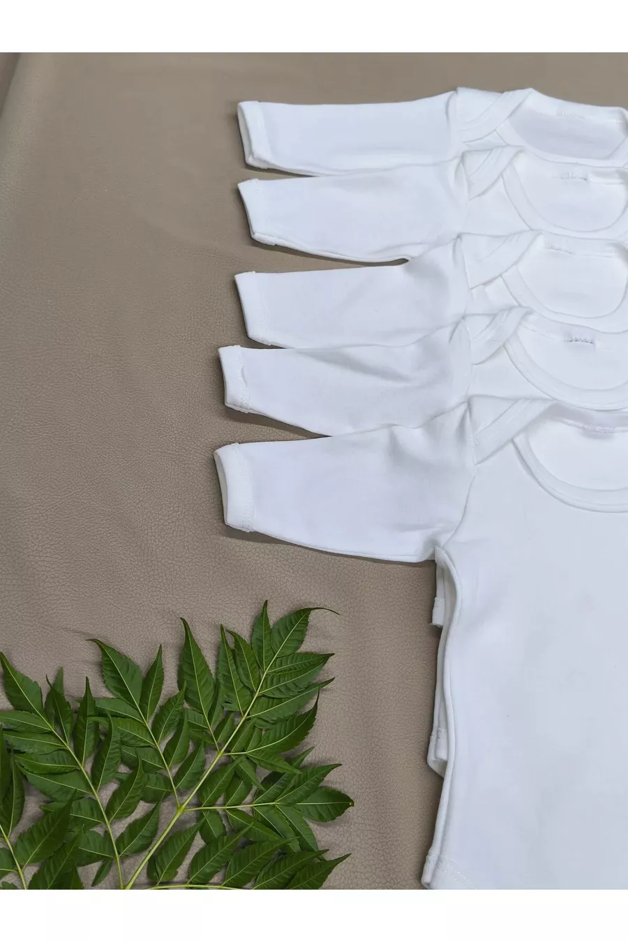 Body pour bébé garçon et fille à manches longues avec boutons-pression, lot de 5, col enveloppant