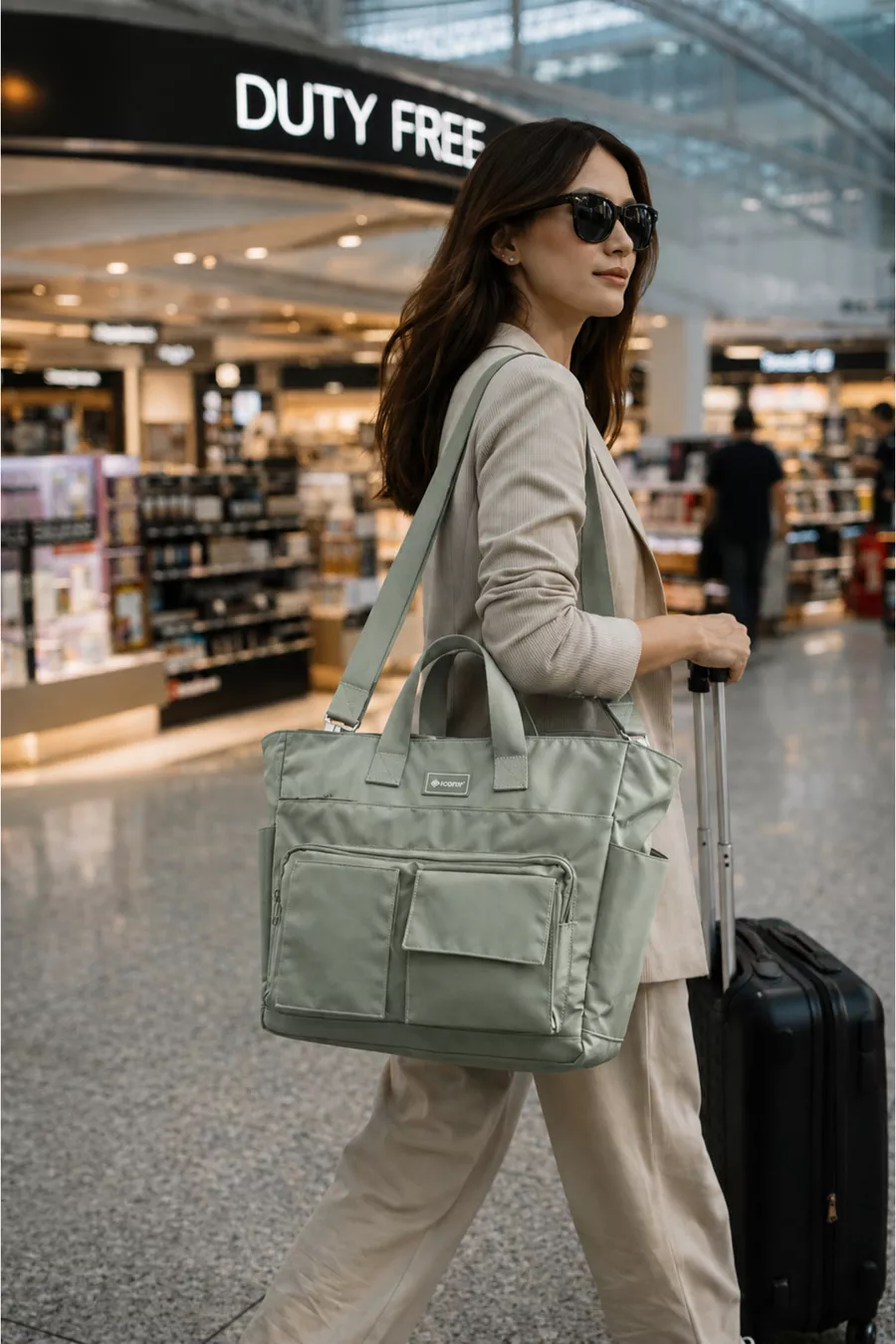 Sac à dos quotidien pour eau - Compartiment pour ordinateur portable, Détails matelassés, Multiples poches, Poche pour biberon, Accessoire pour valise, Sac maman bébé vert, Sac de soins pour bébé vert