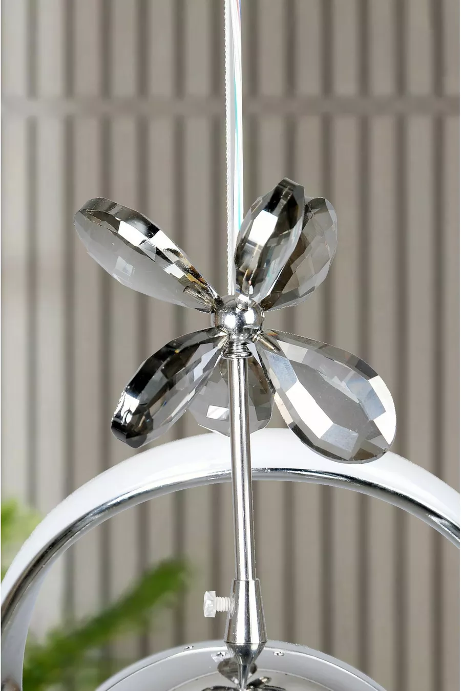 Suspension LED moderne Clasy modèle en métal avec revêtement chromé, 3 couleurs, pour salon, cuisine, séjour et chambre