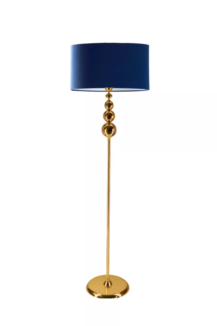 Lampadaire en métal plaqué or Milano Küre - Bleu marine