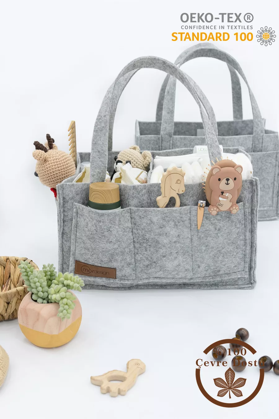 Sac de soin pour bébé en feutre Keçe pour maman, organisateur portable pour le change du nouveau-né