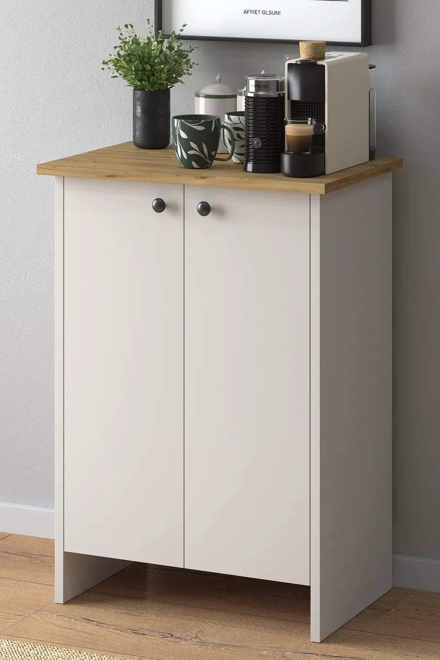 Coin Café Midi Sole Armoire de Cuisine Multifonction