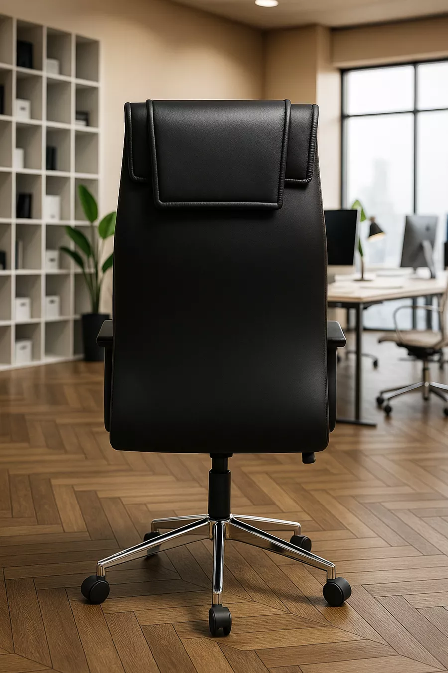 Chaise de bureau confortable à dossier haut ergonomique