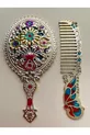 Ensemble Miroir et Peigne, Métal-Boîte-Cadeau, Brosse à Cheveux avec Miroir de  cm