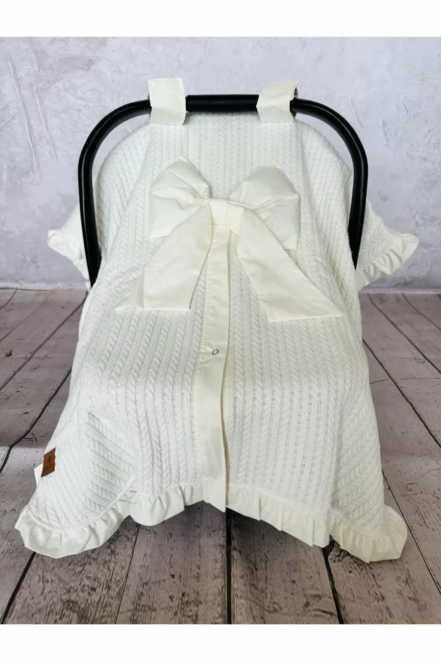 Couverture de poussette pour bébé à volants 2 pièces, Coussin de poussette avec soutien lombaire orthopédique