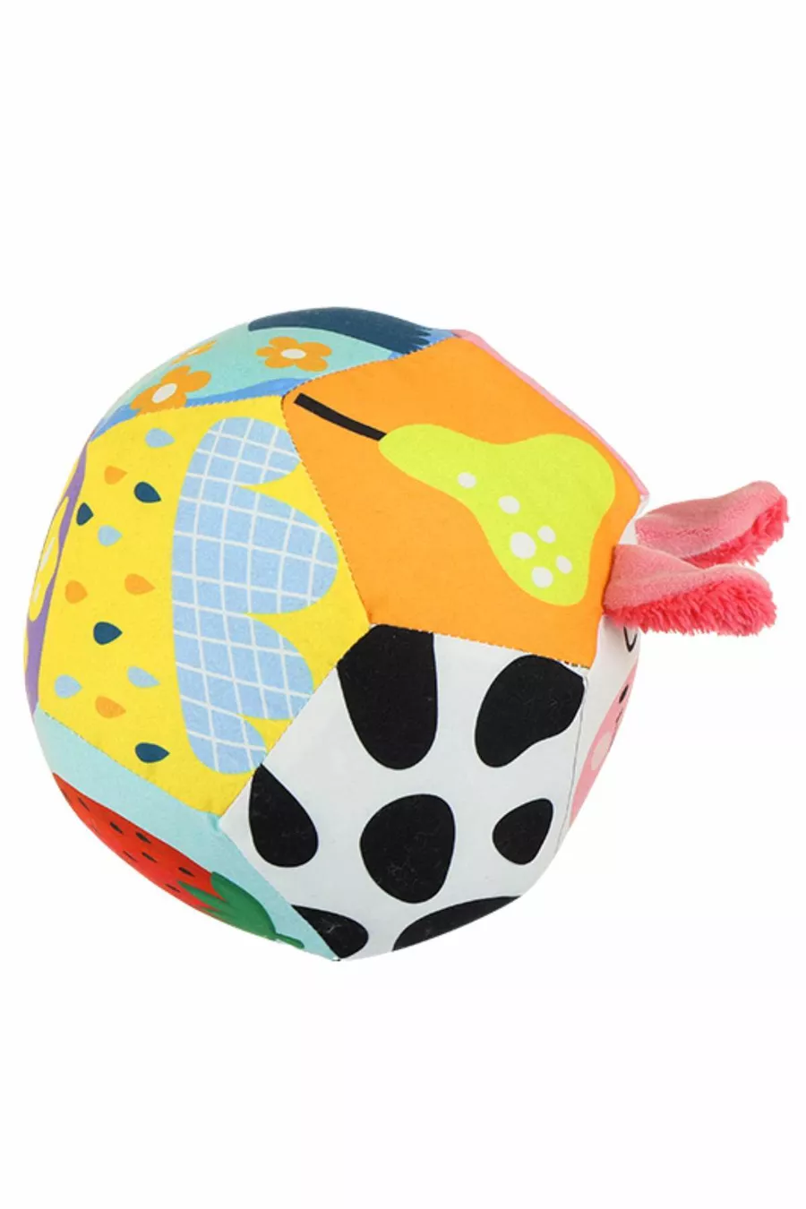 Balle en peluche douce pour bébé | Balle de développement XL avec design vache ( cm)
