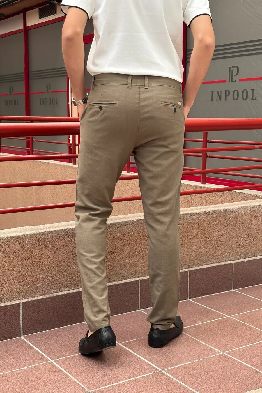 Homme, Slim Fit, Décontracté-Quotidien, Tissu en lin, Coton, Pantalon de saison 