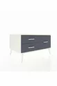 Commode Kronos 3 étagères Pierre de lune / Anthracite