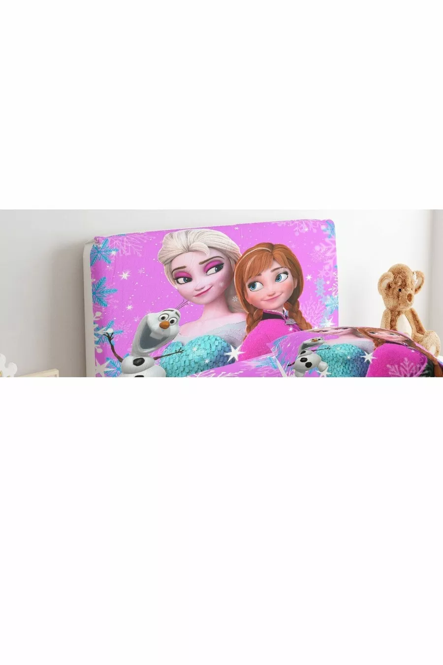 Housse de tête de lit Base Fond violet Elsa Anna