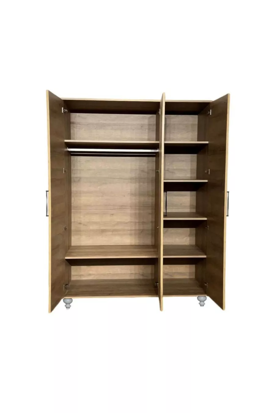 Placard MDF 3 portes de haute qualité Sicile | Portes avec revêtement Rehau | Pieds en bois de charme