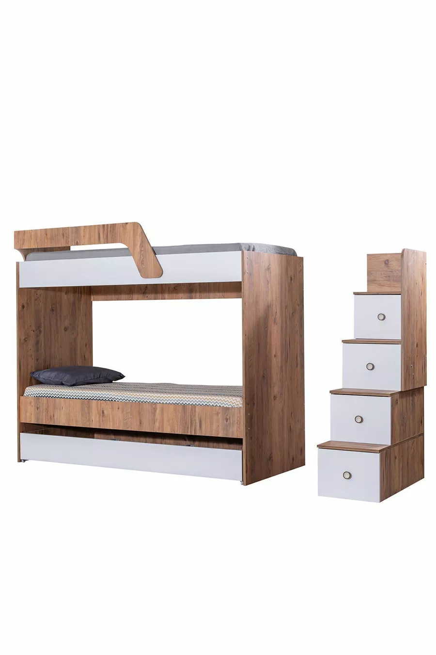 Lits superposés, Lit superposé triple avec échelle + 2 matelas confort