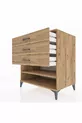 Commode Kronos à une étagère et 3 tiroirs en pin-pin