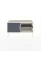 Commode Arges 2 étagères avec 1 porte Pierre de lune-Anthracite
