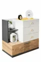 Chambre d'Adolescent Relax - Armoire 4 Portes, Lit, Table de Chevet, Commode, Bureau