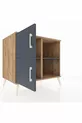 Commode Kronos 2 étagères 2 portes Pin-Anthracite
