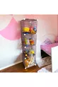 Étagère organiseur multi-usages à 4 compartiments en fil métallique, rose, pour cuisine, jouets, cellier, stockage