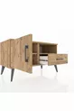 Commode Hyperion à 2 étagères, 1 tiroir, 1 porte, pin sur pin