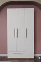 Ensemble Chambre d'Enfant Lit Coffre Tête de Lit & Armoire & Bureau & Commode - Blanc