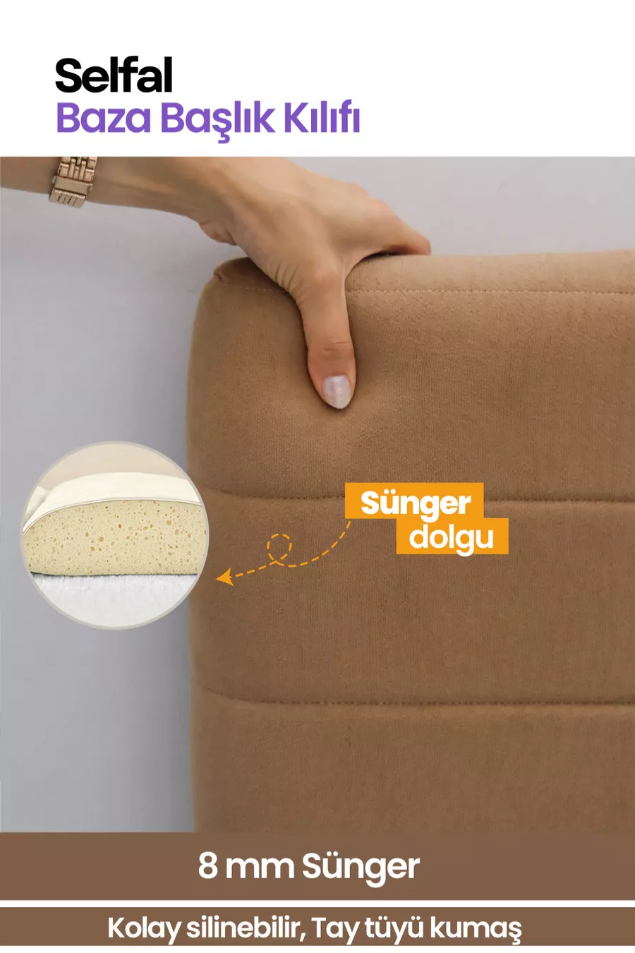Housse de Tête de Lit pour Lit - Tissu Matelassé Couleur Poney (Options de Taille)