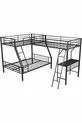 Lit mezzanine avec bureau pour trois personnes au design moderne