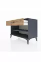 Commode Hyperion à une étagère et un tiroir, anthracite-pin