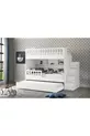 Lits superposés avec petit-fils émeraude, support en acier et revêtement en membrane
