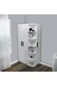 Chambre d'adolescent Luses Ensemble 4 pièces Bureau blanc-Armoire-Table de chevet-Lit - Luses