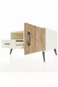 Commode Kronos avec 2 étagères, 1 tiroir et 1 porte, couleur Pierre de lune/Pin