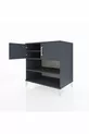 Commode Kronos 3 étagères 2 portes Anthracite-Anthracite