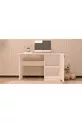 Ensemble de chambre d'adolescent en MDF blanc 4 pièces (lit, armoire, bibliothèque et bureau)