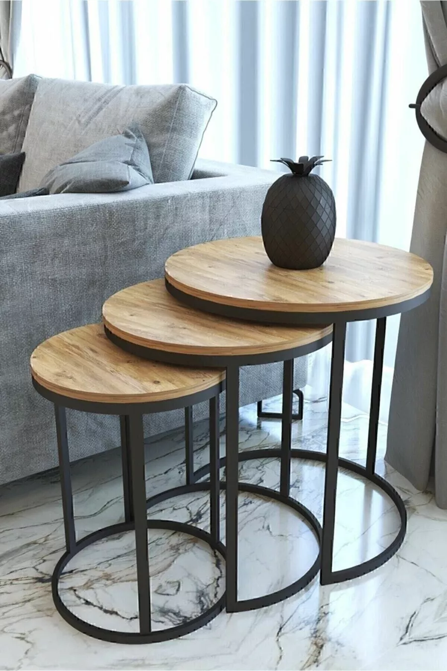 Table d'appoint Ecol Zigon - Pin antique