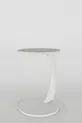 Table d'appoint roulante en C, table d'appoint de canapé, table d'appoint latérale, table gigogne, desserte - Blanche