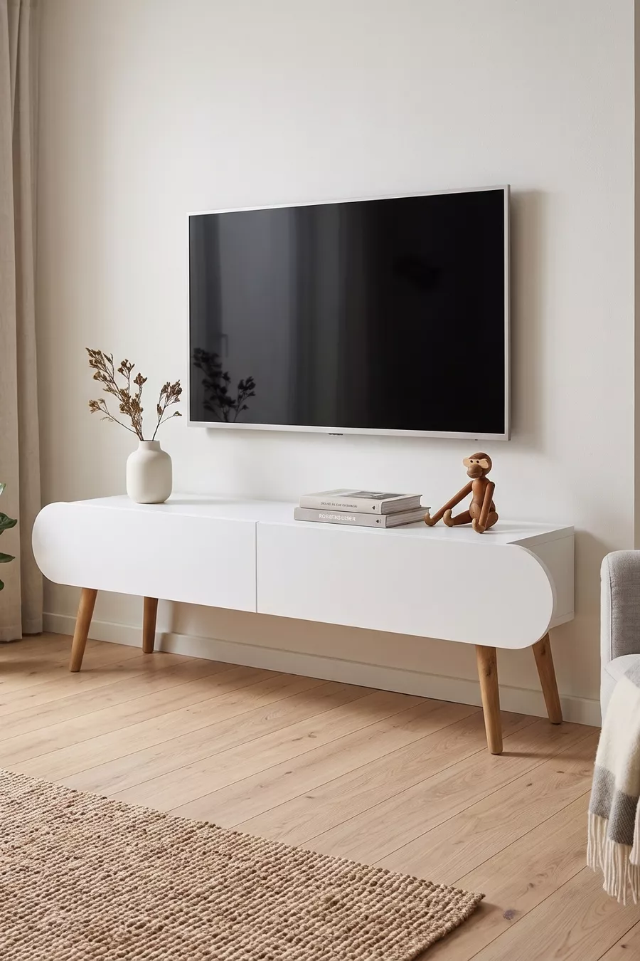 Table TV Lotus  cm Blanche