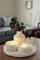 Ensemble-cadeau de 5 pièces sur plateau décoratif : Vase, bougie parfumée, porte-bougie tealight, parfum d'ambiance