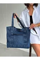 Sac en jean femme tendance modèle long à bretelles