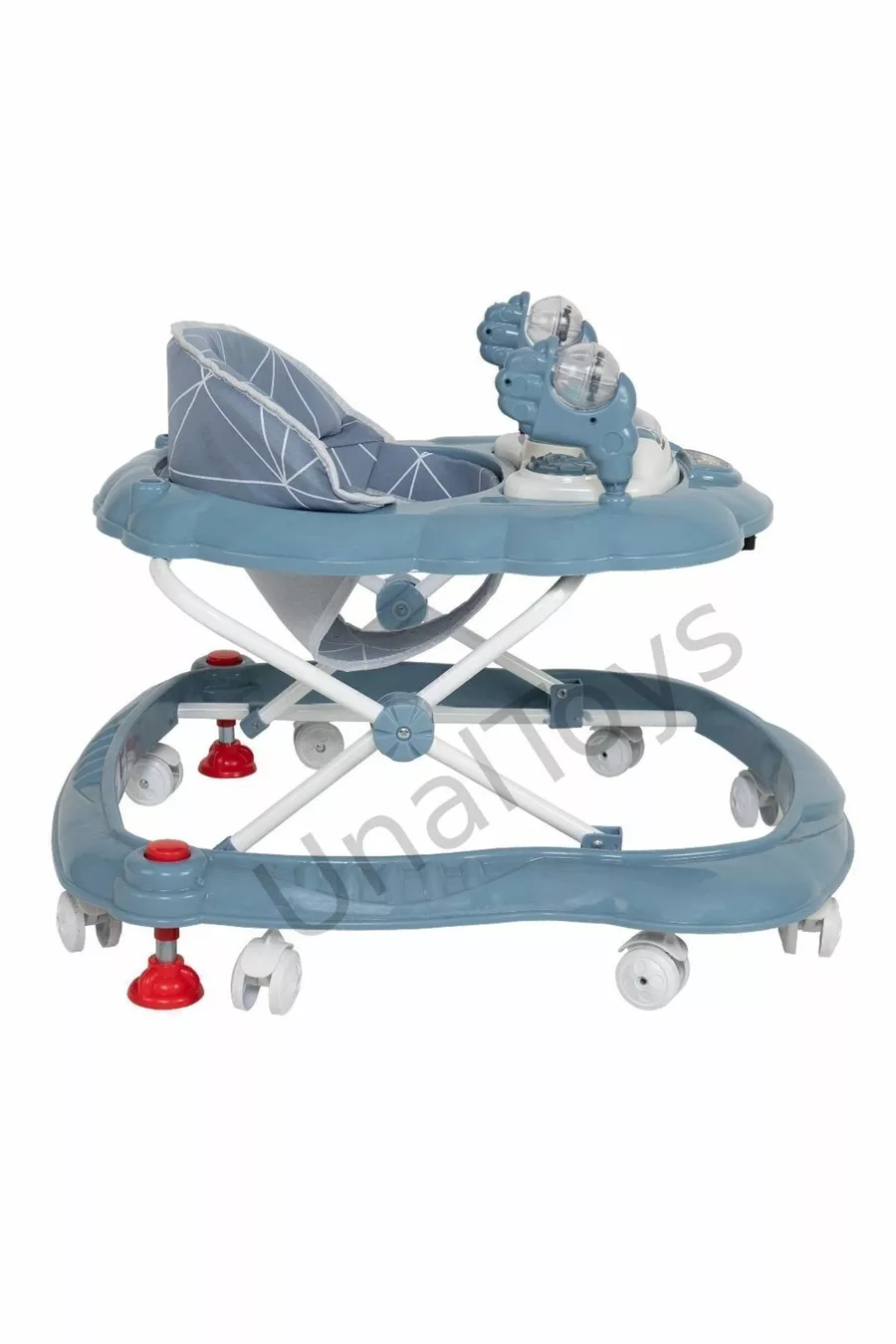 Trotteur pour bébé en forme d'araignée de luxe avec jouets, musique et lumière à 3 niveaux