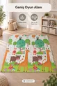 Tapis de jeu pour bébé et enfant réversible pliable Best Friends – Tapis de jeu éducatif, avec sac de transport