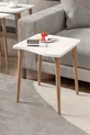Table d'appoint en bois 4 pièces carrées blanche