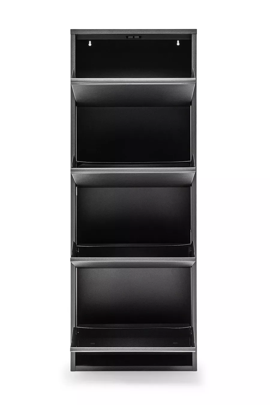 Étagère à chaussures en métal verrouillable 4 places - Anthracite RAL - 