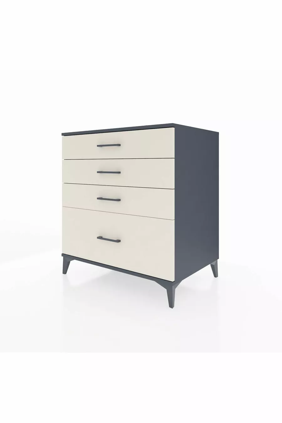 Commode Kronos 4 tiroirs Anthracite-Pierre de lune