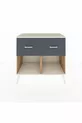 Commode Hyperion 2 tiroirs Pin-Ambre/Anthracite