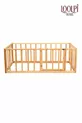 Lit Montessori pour bébé et enfant unisexe en bois avec barrière de sécurité et porte, parc-lit  Cm